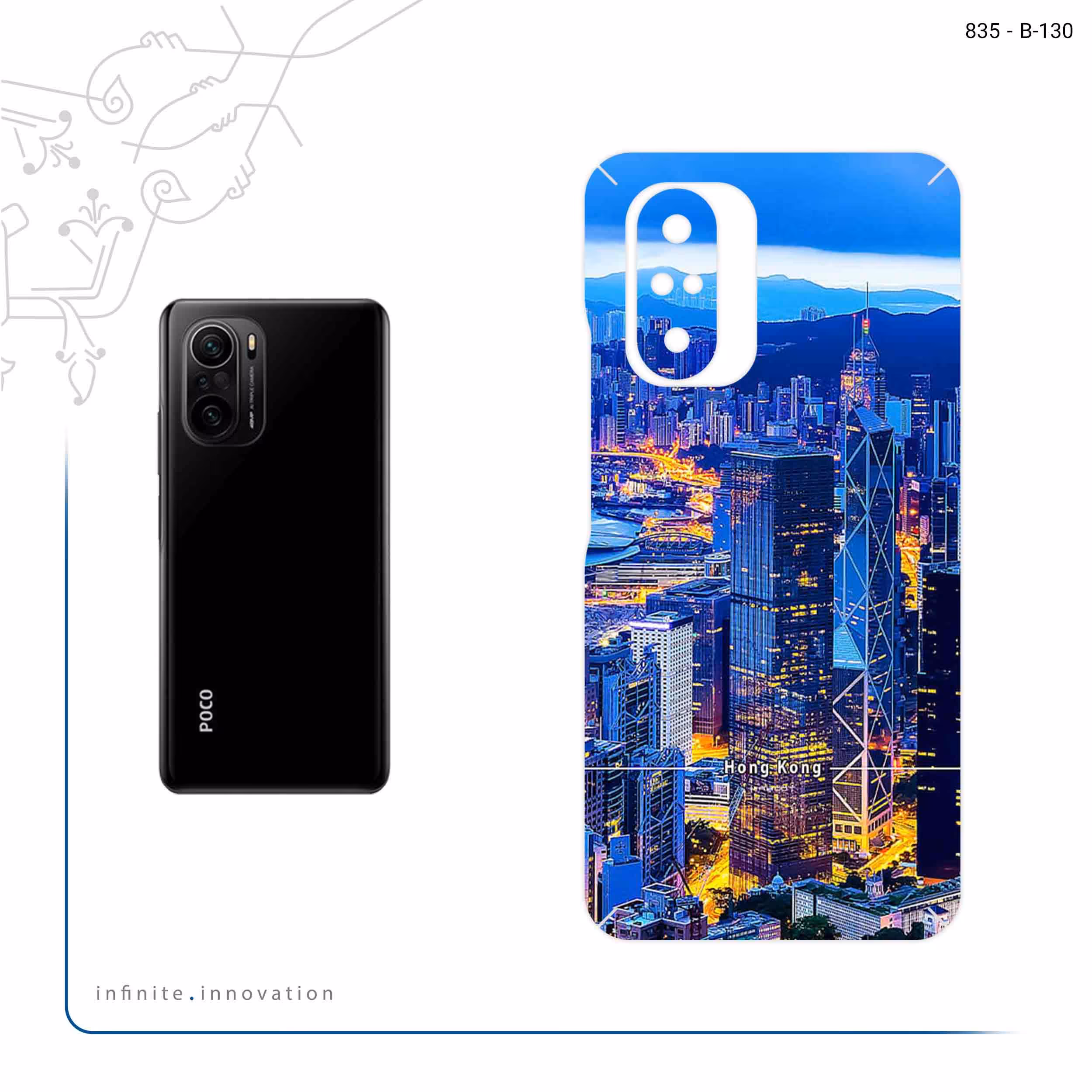 برچسب پوششی ماهوت مدل Hong Kong City مناسب برای گوشی موبایل شیائومی Poco F3 5G