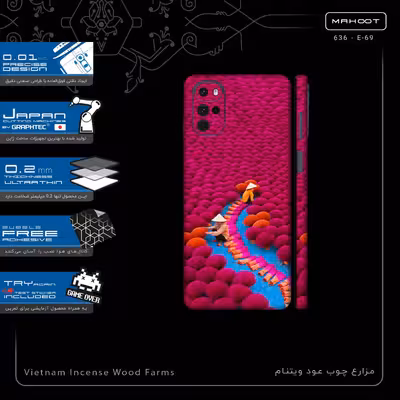 برچسب پوششی ماهوت مدل Vietnam Incense Wood Farms-FullSkin مناسب برای گوشی موبایل موتورولا Moto G22