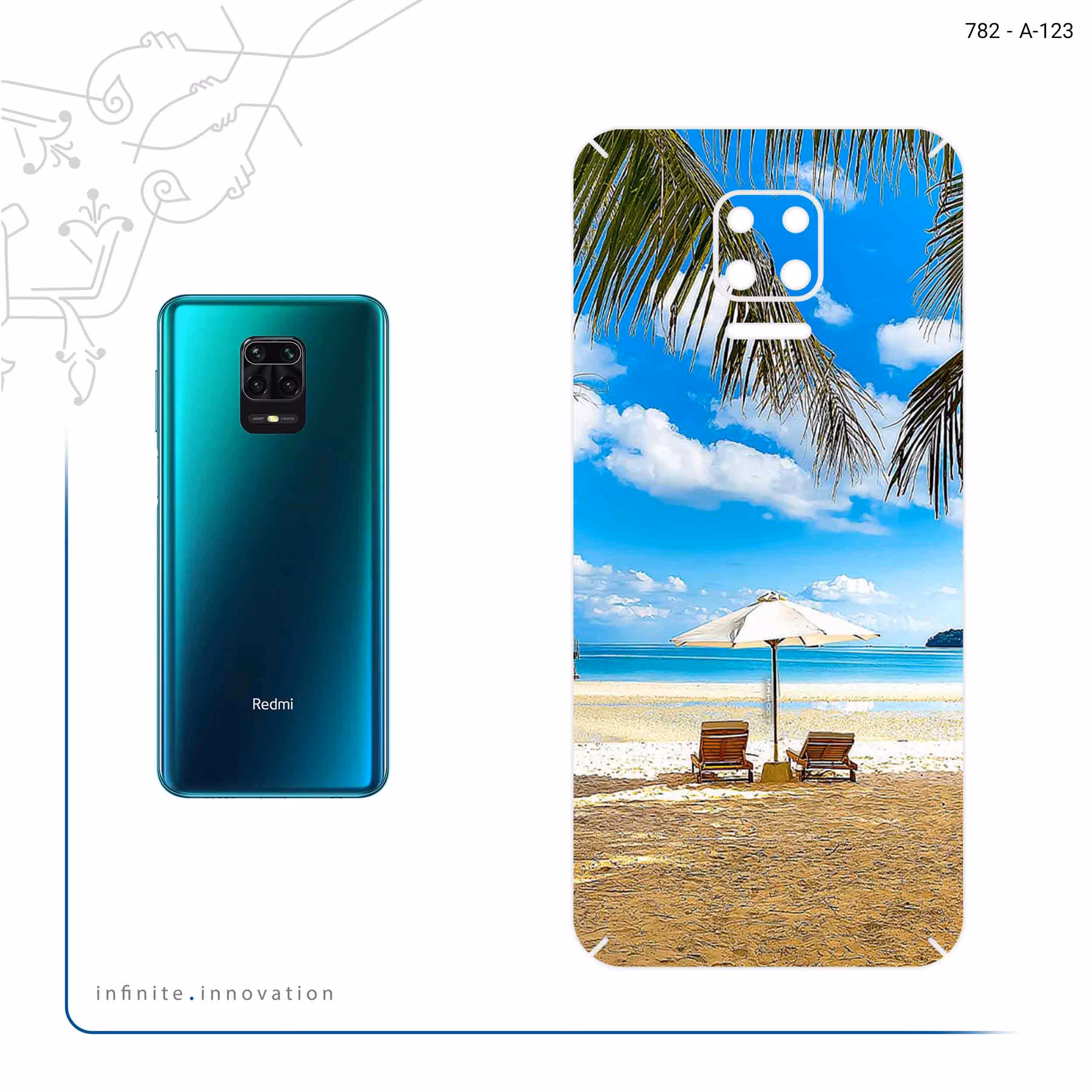 برچسب پوششی ماهوت مدل Beach مناسب برای گوشی موبایل شیائومی Redmi Note 9S