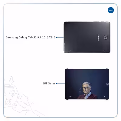 برچسب پوششی ماهوت مدل Bill Gates مناسب برای تبلت سامسونگ Galaxy Tab S2 9.7 2015 T815