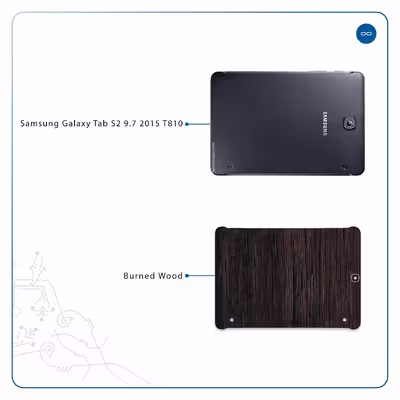 برچسب پوششی ماهوت مدل Burned Wood مناسب برای تبلت سامسونگ Galaxy Tab S2 9.7 2015 T810