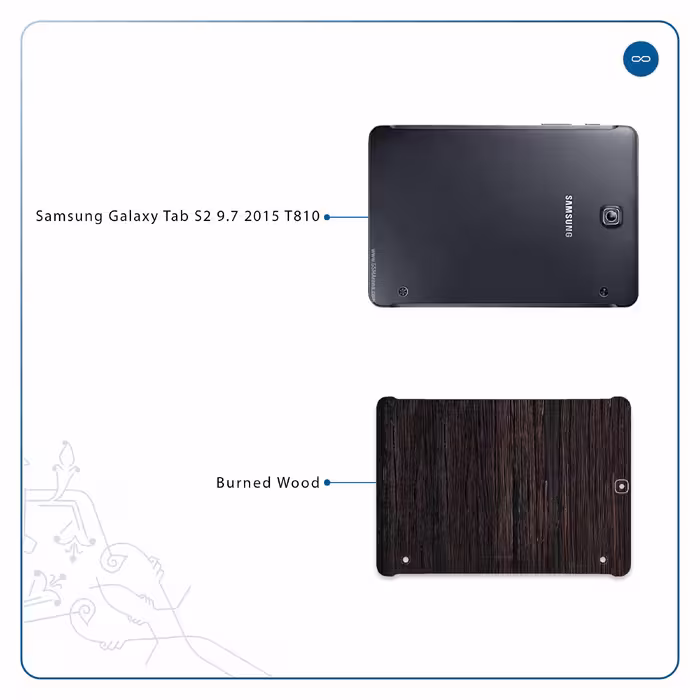 برچسب پوششی ماهوت مدل Burned Wood مناسب برای تبلت سامسونگ Galaxy Tab S2 9.7 2015 T810