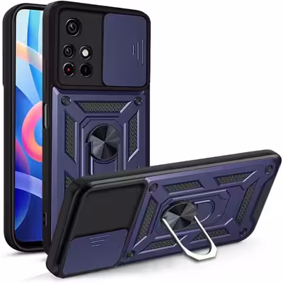کاور کلاسیک مدل بتمنی کشویی کد KHO.301 مناسب برای گوشی موبایل سامسونگ GALAXY A32 5G به همراه پایه نگهدارنده