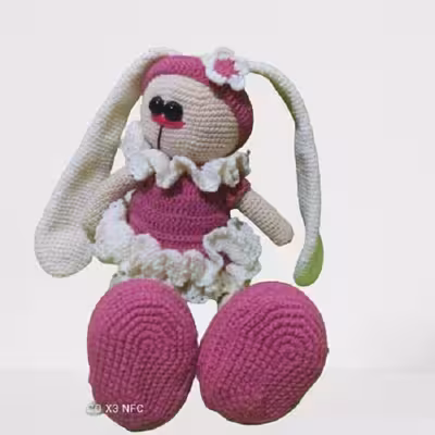عروسک بافتنی مدل خرگوش گوش دراز