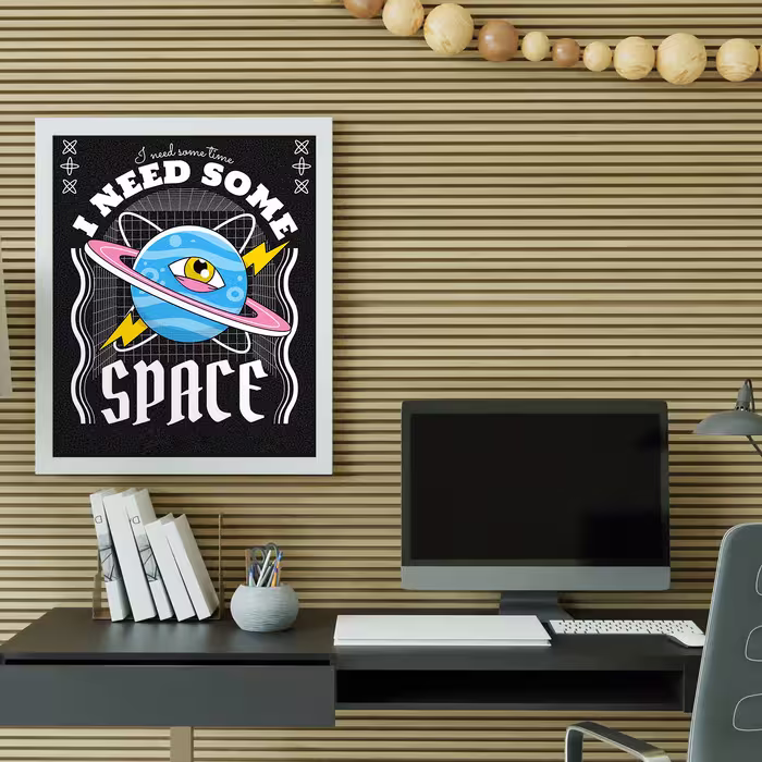 تابلو مدل دکوراتیو طرح فضا I Need Some Space کد 670