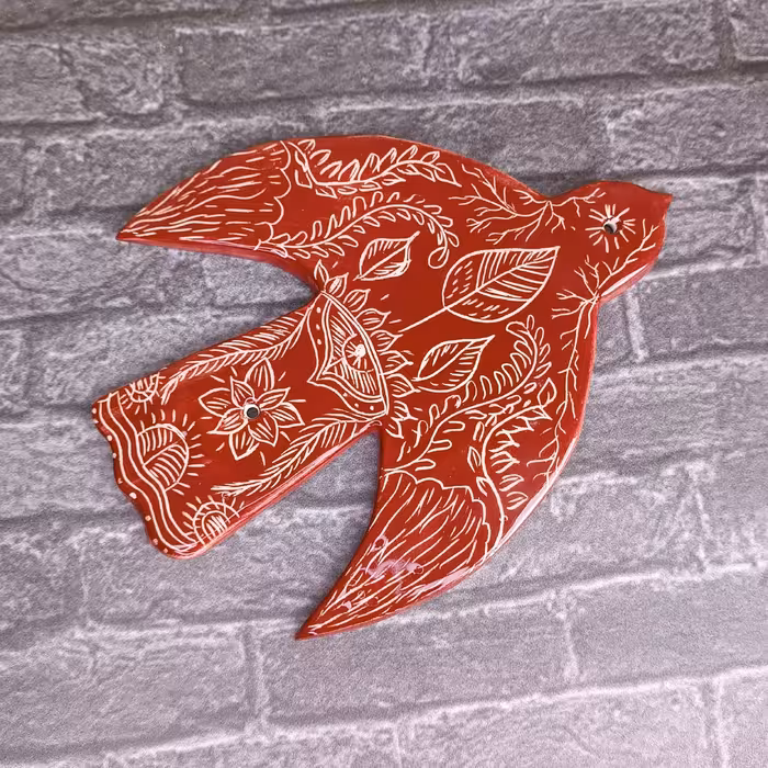 دیوارکوب سرامیکی مدل پرنده