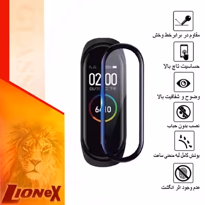 محافظ صفحه نمایش نانو لایونکس مدل  PMLI مناسب برای مچ بند هوشمند شیائومی Mi Band 4