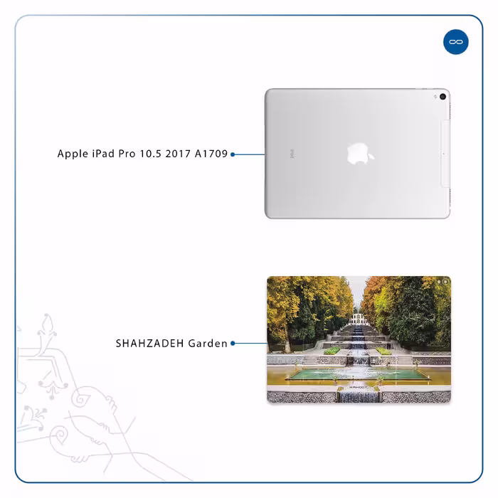 برچسب پوششی ماهوت مدل SHAHZADEH-Garden مناسب برای تبلت اپل iPad Pro 10.5 2017 A1709