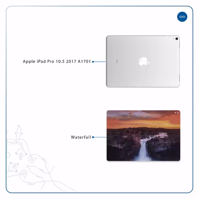 برچسب پوششی ماهوت مدل Waterfall مناسب برای تبلت اپل iPad Pro 10.5 2017 A1701