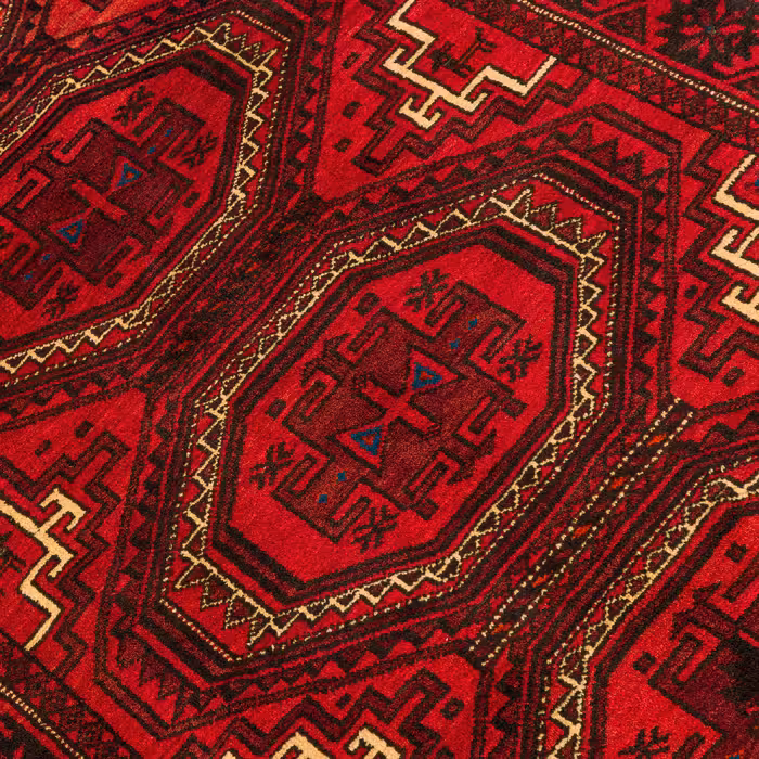 فرش دستبافت سه متری مدل نقشه بلوچ  کد 33.1843