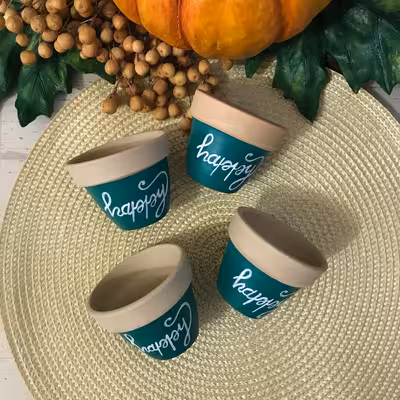 گلدان سفالی مدل happy کد 3