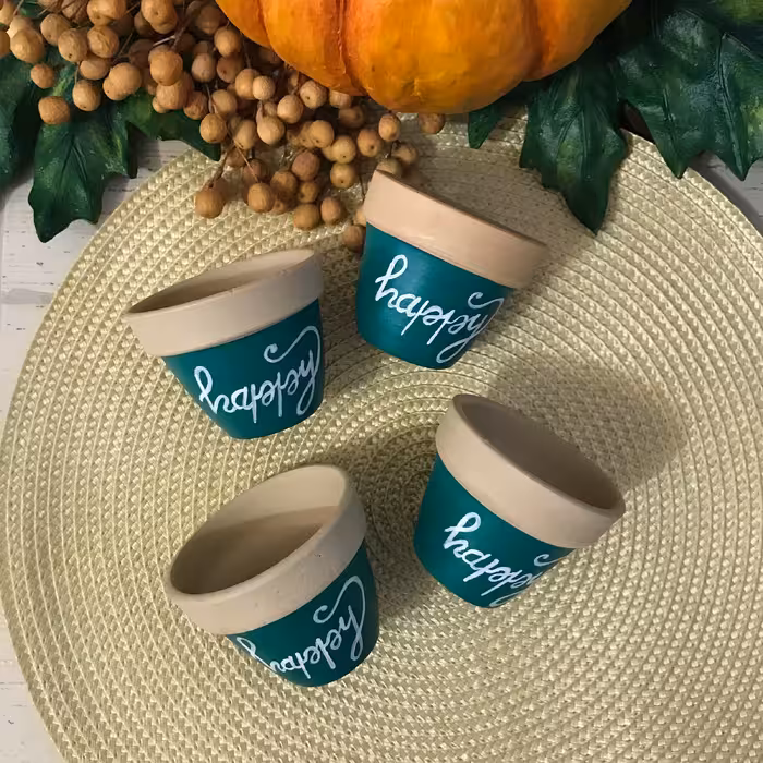 گلدان سفالی مدل happy کد 3