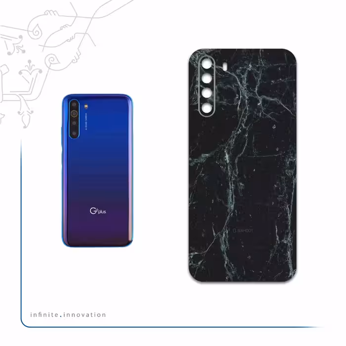 برچسب پوششی ماهوت مدل Graphite-Green-Marble مناسب برای گوشی موبایل جی پلاس X10