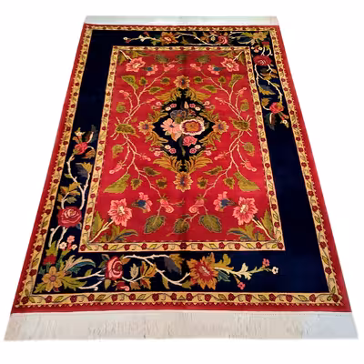 فرش دستبافت سه متری طرح گل رز کد AA398