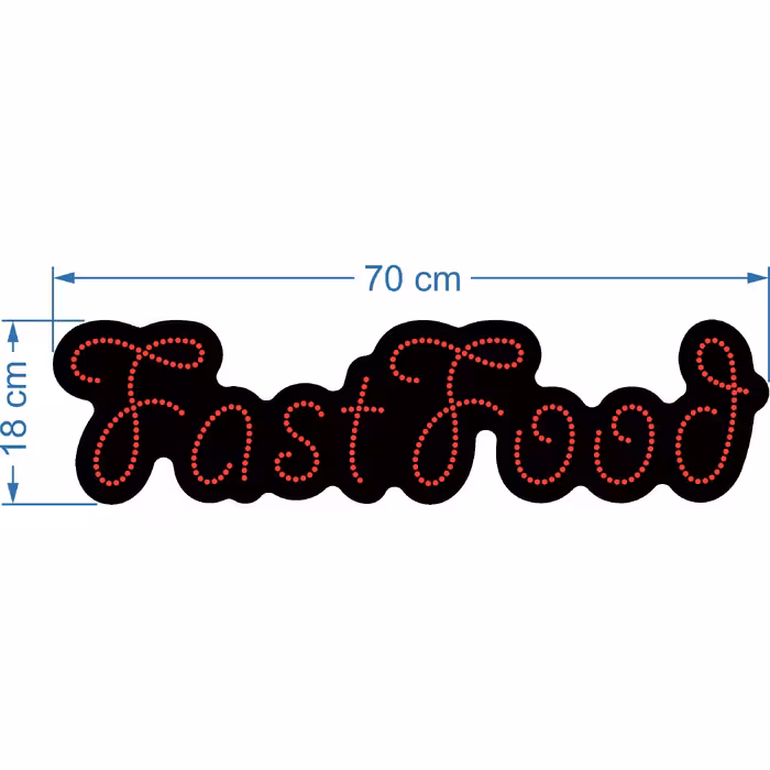 تابلو ال ای دی آیاز مدل فست فود کد R329