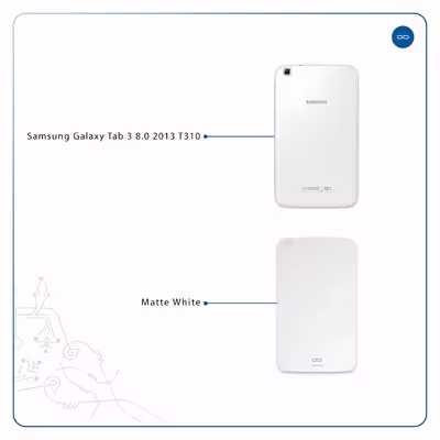 برچسب پوششی ماهوت مدل Matte-White مناسب برای تبلت سامسونگ Galaxy Tab 3 8.0 2013 T310