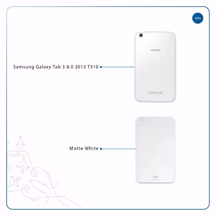 برچسب پوششی ماهوت مدل Matte-White مناسب برای تبلت سامسونگ Galaxy Tab 3 8.0 2013 T310