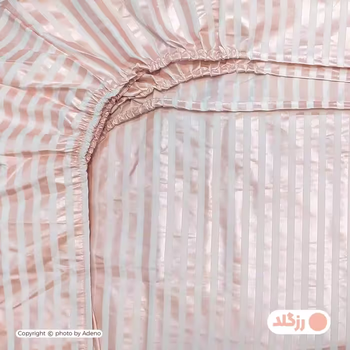 ملحفه آدنو مدل راه راه کد MB01 دونفره سایز 160x200 سانتی متر 