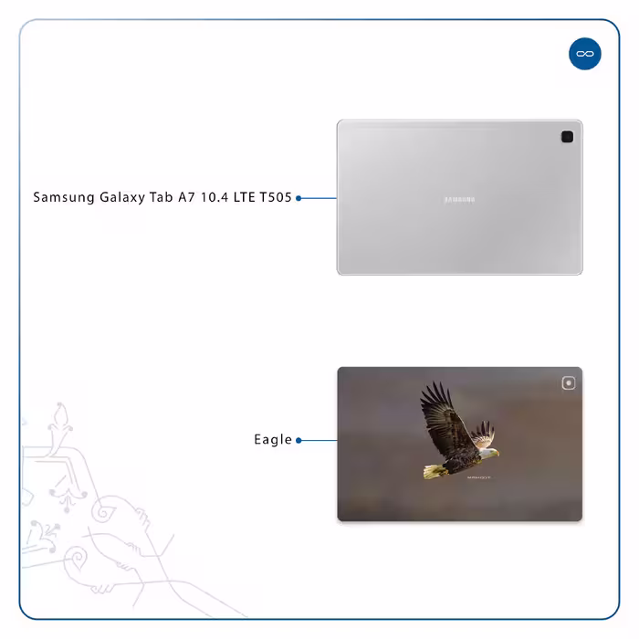 برچسب پوششی ماهوت مدل Eagle مناسب برای تبلت سامسونگ Galaxy Tab A7 10.4 LTE 2020 T505