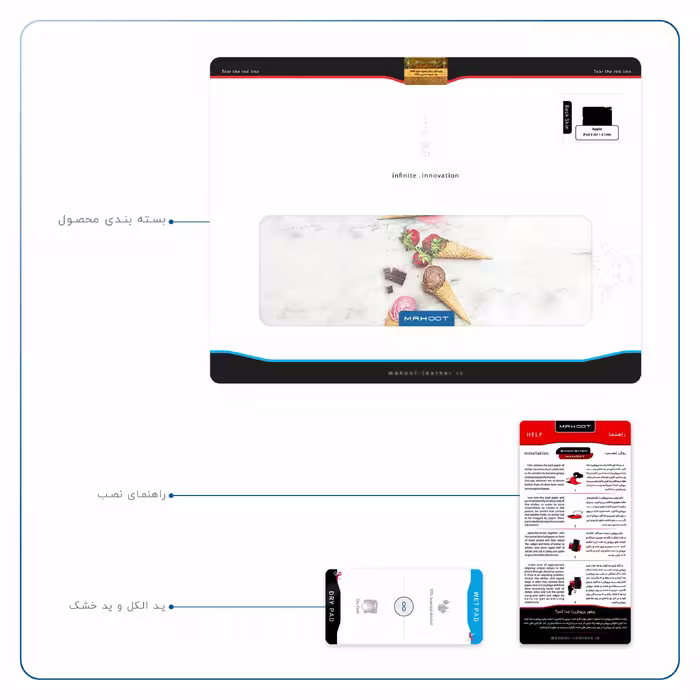 برچسب پوششی ماهوت مدل Funnel ice cream مناسب برای تبلت اپل iPad 2 2011 A1396