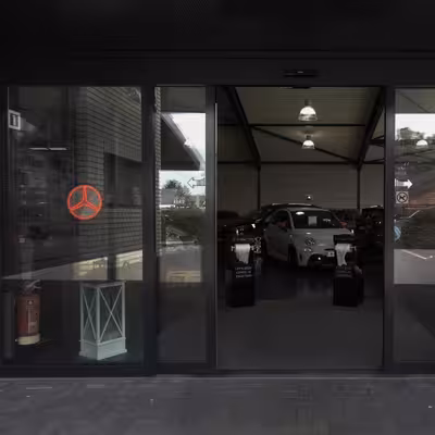 چراغ دیواری نئون دیزاین طرح Benz_RD