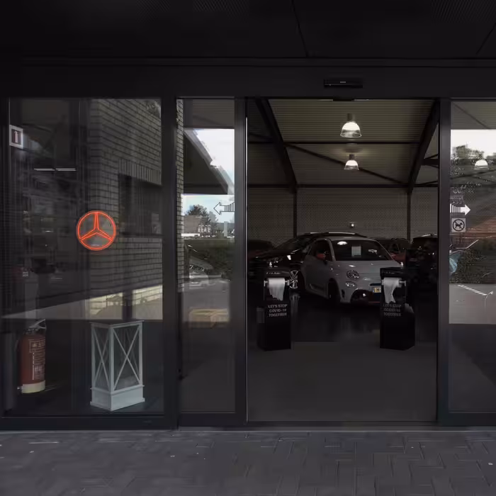 چراغ دیواری نئون دیزاین طرح Benz_RD