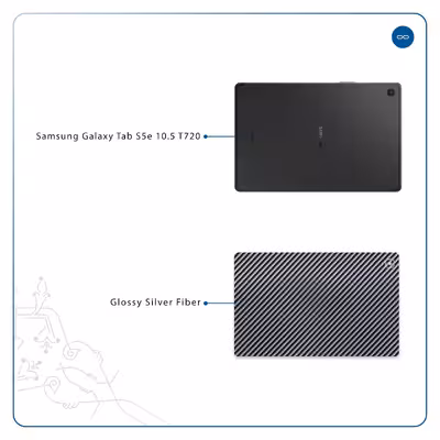 برچسب پوششی ماهوت مدل Glossy-Silver-Fiber مناسب برای تبلت سامسونگ Galaxy Tab S5e 10.5 2019 T720