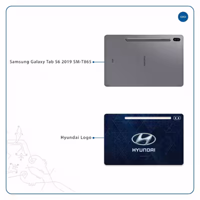 برچسب پوششی ماهوت مدل Hyundai-Logo مناسب برای تبلت سامسونگ Galaxy Tab S6 2019 SM-T865