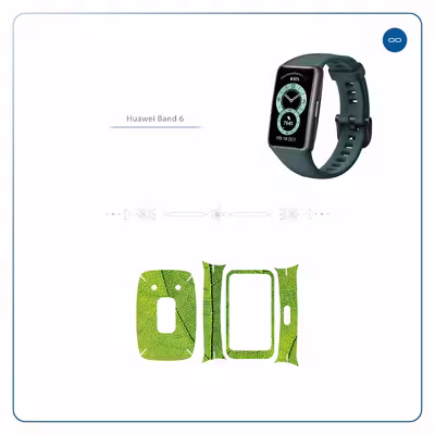 برچسب ماهوت طرح Leaf Texture مناسب برای ساعت هوشمند هوآوی band 6