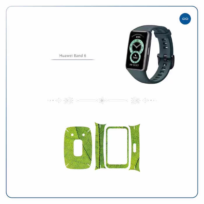 برچسب ماهوت طرح Leaf Texture مناسب برای ساعت هوشمند هوآوی band 6