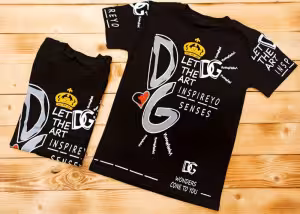 تیشرت تک مشکی پسرانه طرح D & G