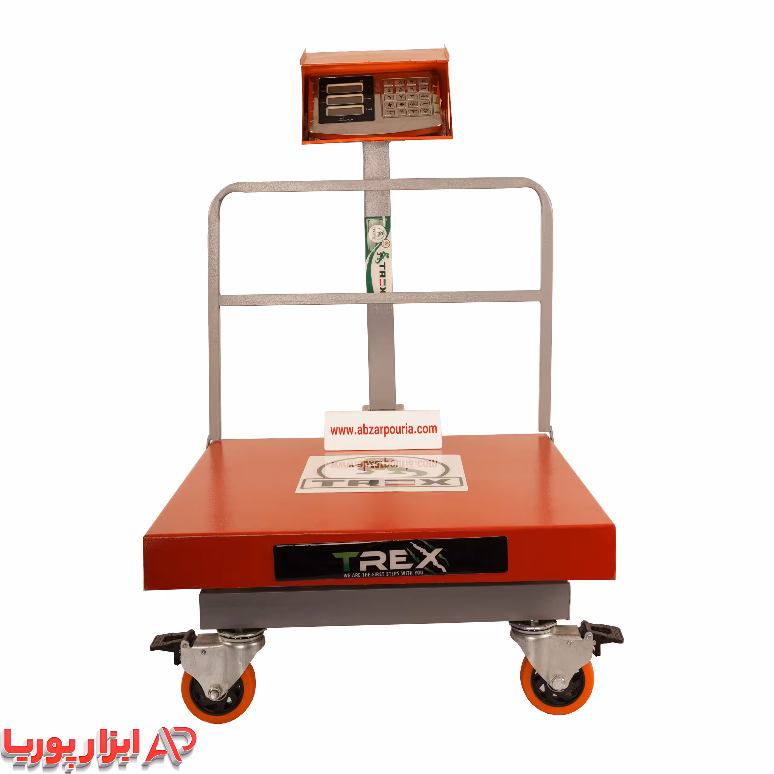 باسکول 800 کیلویی محک چرخدار بدنه تیرکس 70*70