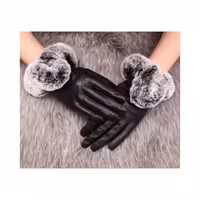 دستکش چرم کامل خز