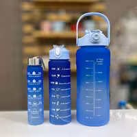 قمقمه سه قلو آبی