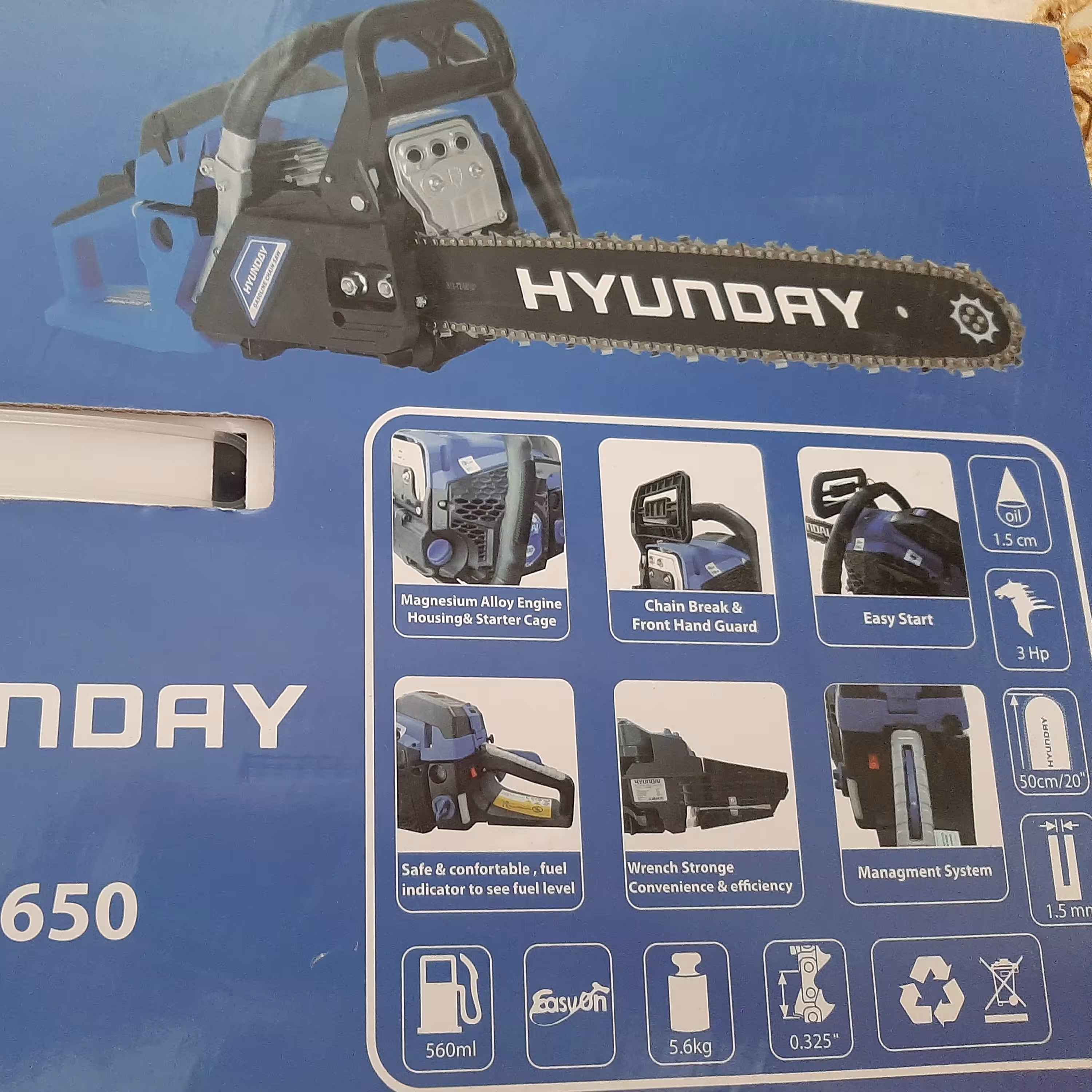 اره زنجیری موتوری هیوندای 650 توربو کیفیت بالا صددرصد تضمینی بسیار خوش دست 