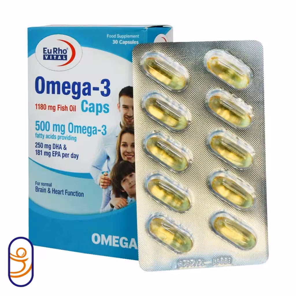 کپسول امگا سه 500 میلی گرم یوروویتال