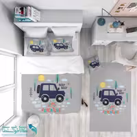 روتختی طرح ماشین ابی سایز یکنفره کد A2426
