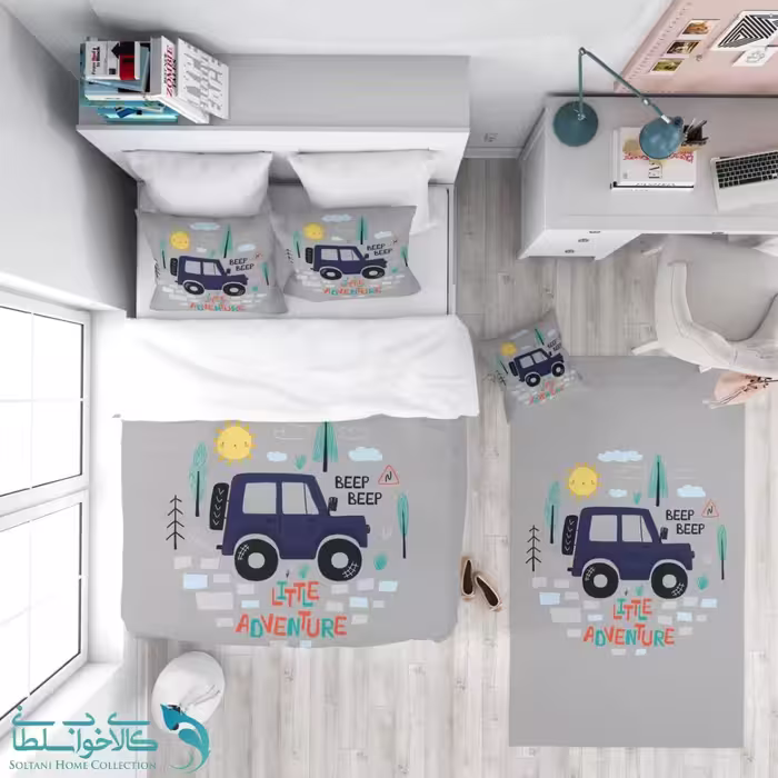 روتختی طرح ماشین ابی سایز یکنفره کد A2426