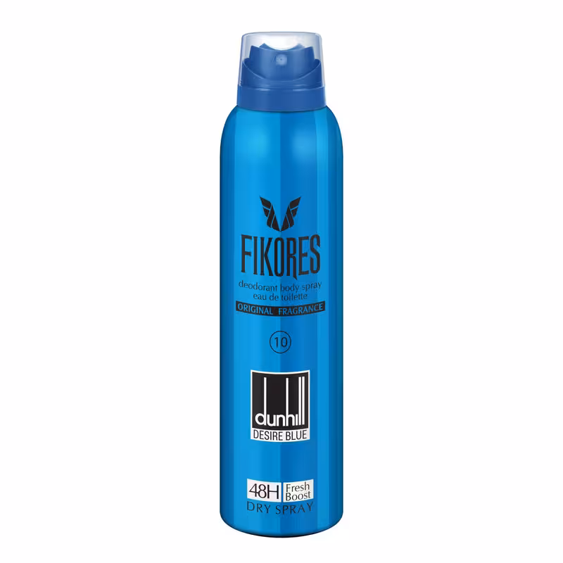 اسپری خوشبو کننده بدن مردانه فیکورس مدل Dunhill Desire Blue حجم 200 میلی لیتر