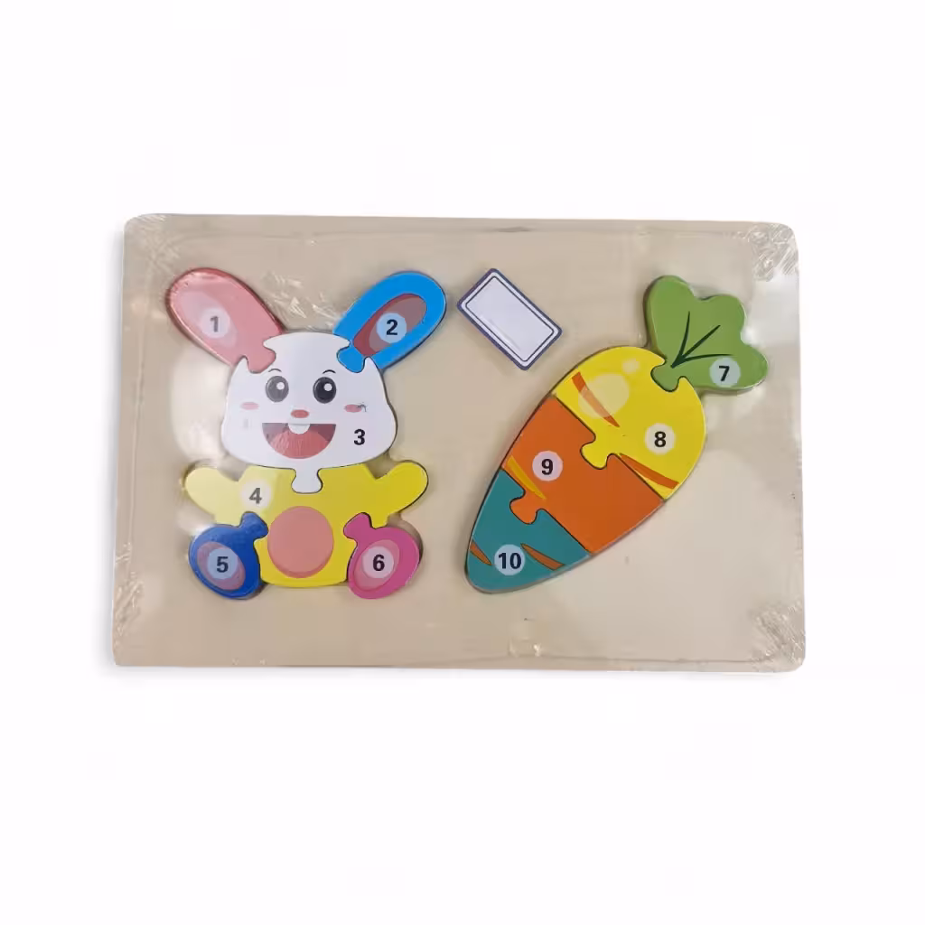 پازل شماره دار دو تایی طرح خرگوش  کد WD6398