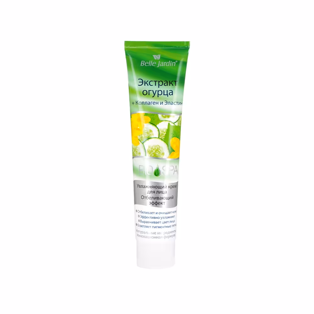 کرم صورت و گردن عصاره خیار کلاژن و الاستین بل جاردین مدل Bellejardin cucumber Face and neck cream