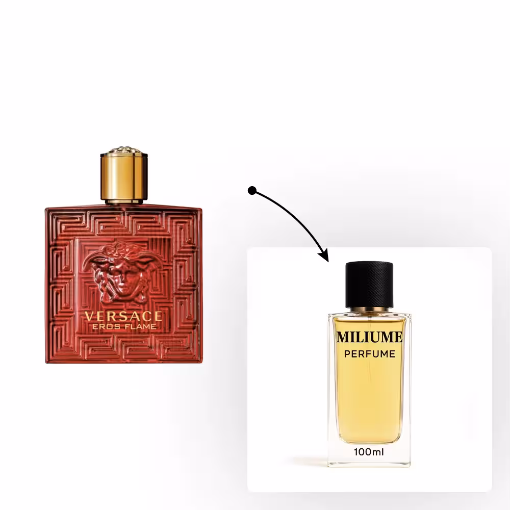 اسانس عطر Versace Eros Flame برند Argeville - کد 1106 - ورساچه اروس فلیم 100ML - میلیوم پرفیوم