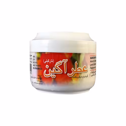 کرم مرطوب کننده کاسه ای حاوی روغن نارگیل عطر آگین