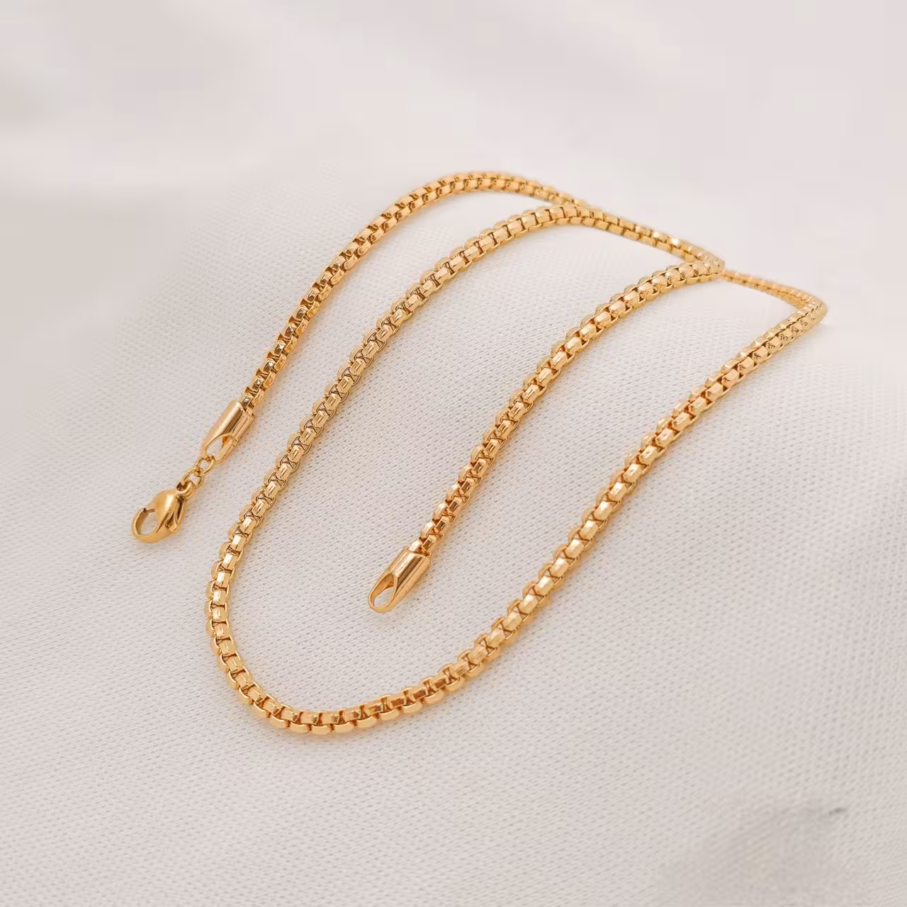 گردنبند زنانه ژوپینگ طرح رولو رنگ ثابت ضدحساسیت ارسال رایگان