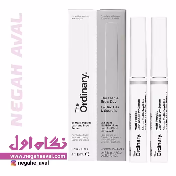 ست دو تایی سرم تقویت مژه و ابرو مولتی پپتید اوردینری