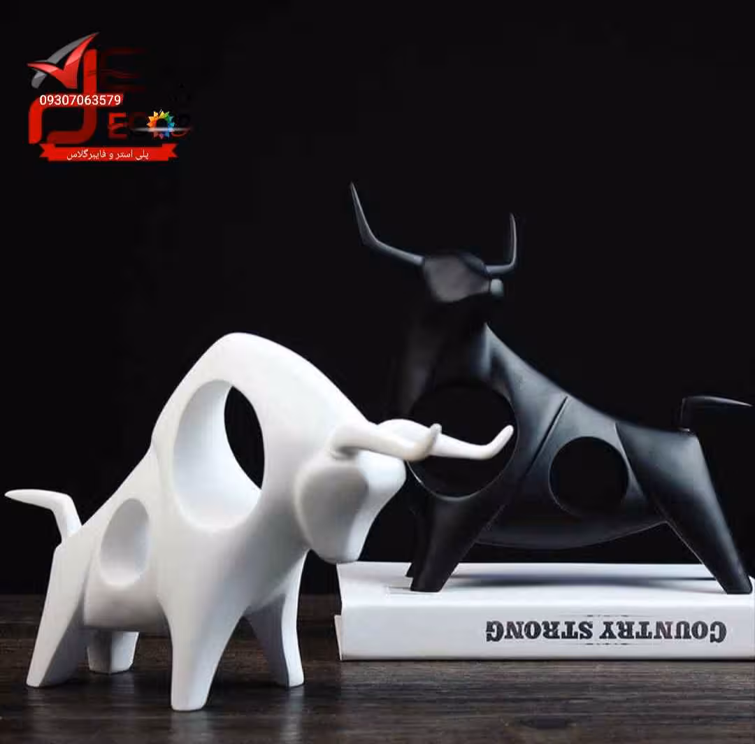 مجسمه دکوری بوفالو جفتی