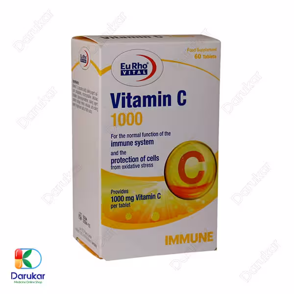 قرص ویتامین سی 1000 میلی گرم یوروویتال 60 عدد