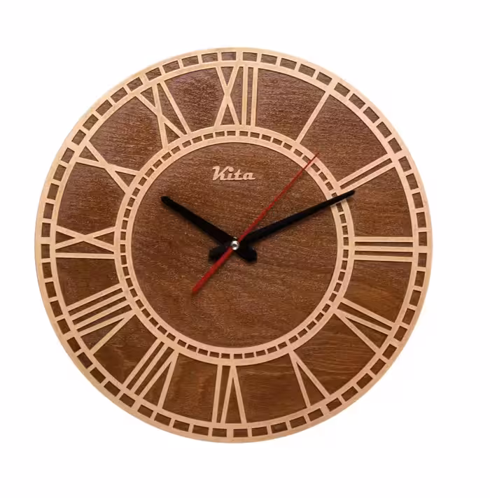 ساعت دیواری چوبی  مدل کلاسیک   کد ck 601 tc