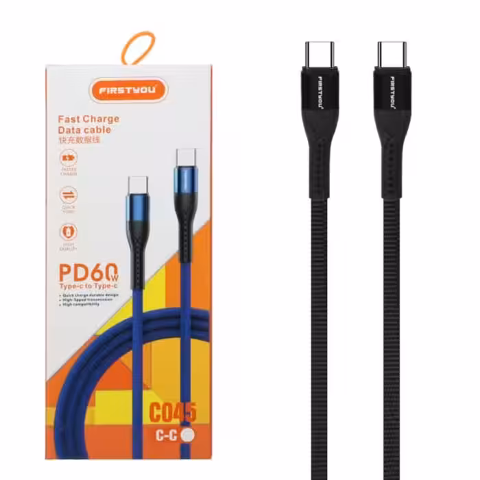 کابل شارژ فست FIRSTYOU Type-C to Type-C مدل C045