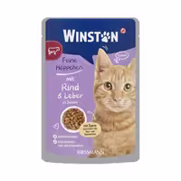 پوچ گربه وینستون Winston طعم گوشت گاو و جگر در سس